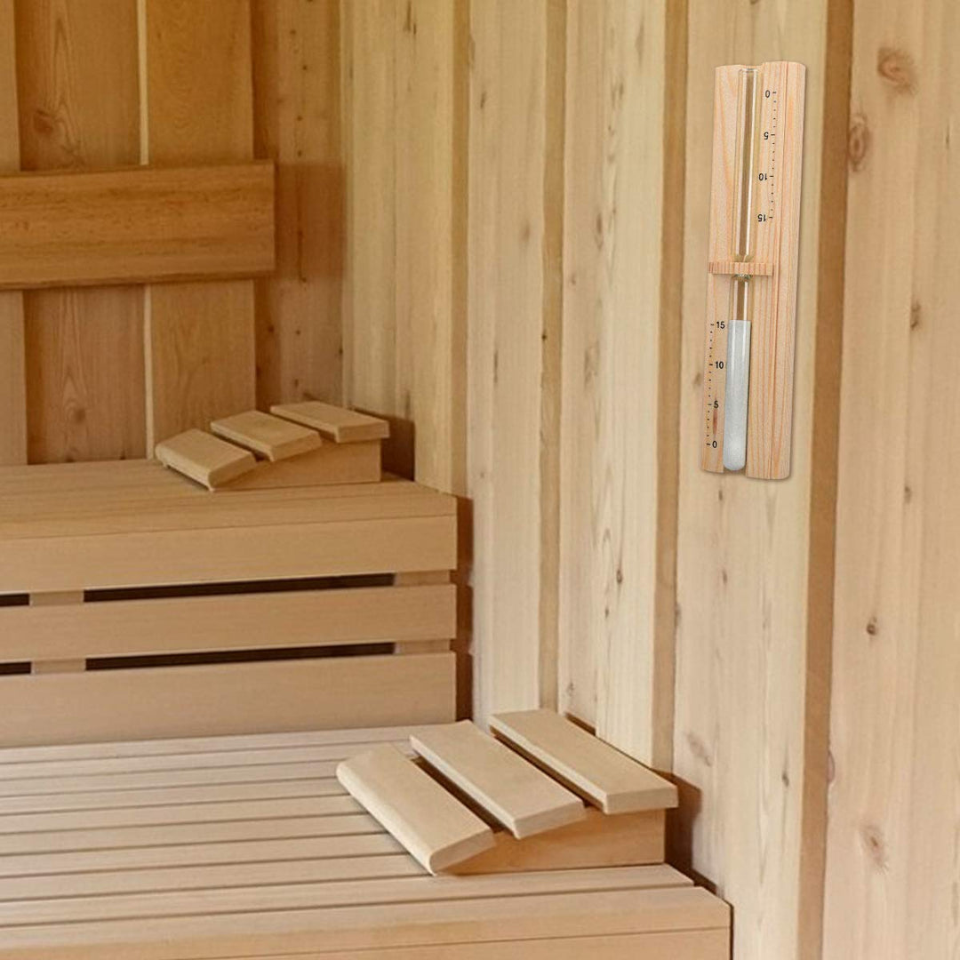 Navaris Hourglass Sand Timer And Sauna Accessory, Pine Wood, 29.5 x 7.5 x 4 cm