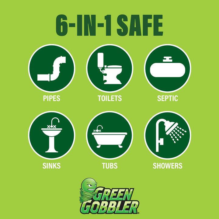 Green Gobbler Bio-Flow Strips Drain Cleaner and Deodorizer, 12 Count