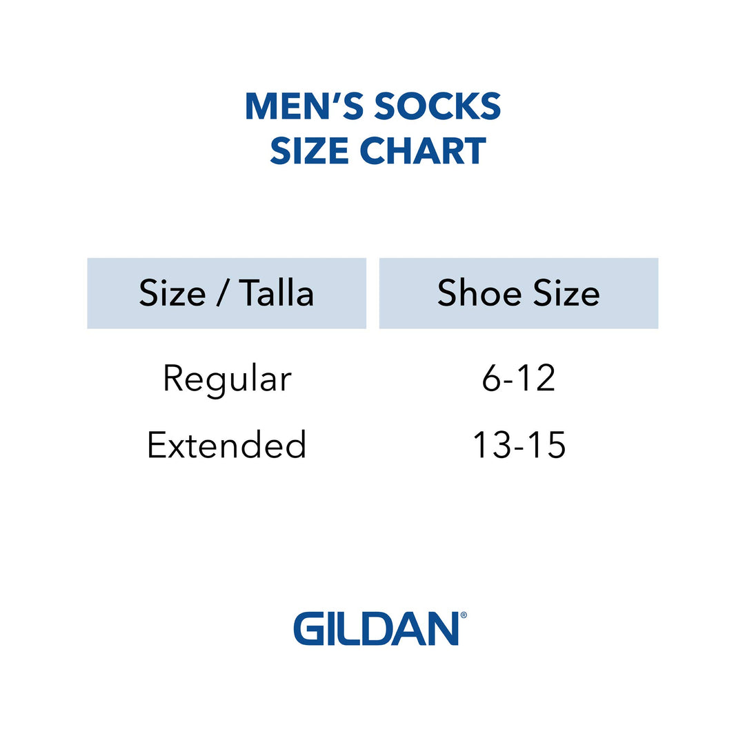 Gildan Performance Crew Socks, White, Large
