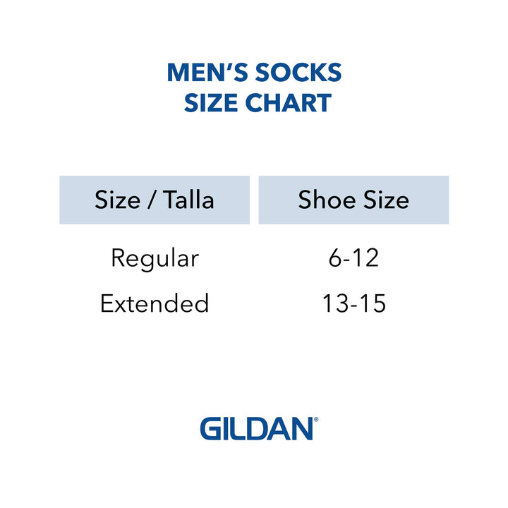 Gildan Performance Crew Socks, White, Large