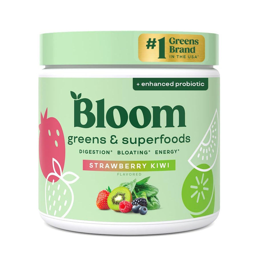 Bloom Nutrition Superfood Greens Powder, Strawberry Kiwi, 30 Servings