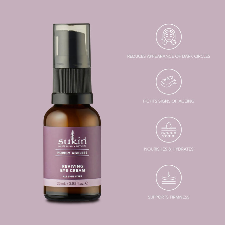 Sukin Purely Ageless Reviving Eye Cream, 25 ml