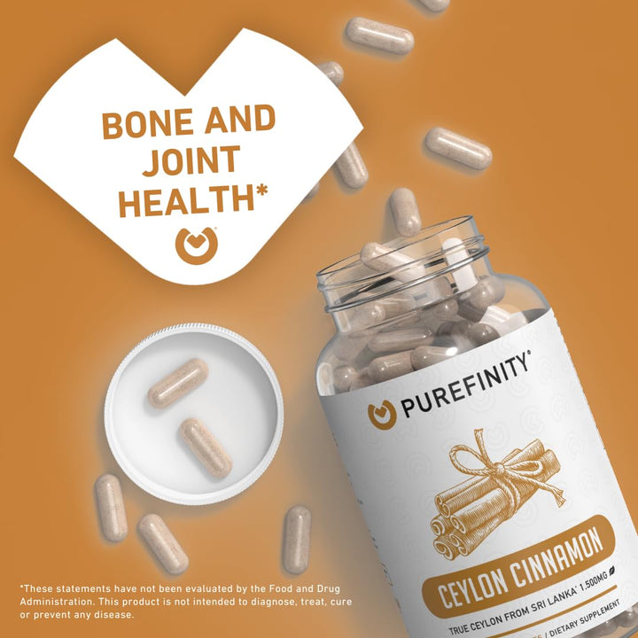 PUREFINITY Ceylon Cinnamon Capsules, 1500 mg, 150 Count