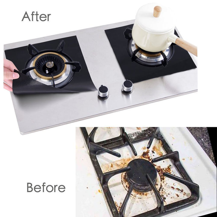 YRYM HT Stove Burner Covers, Black, 8 Count