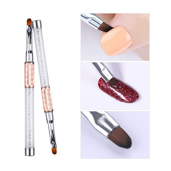 WOKOTO Acrylic Nail Brush, Rose Gold, 1 Count