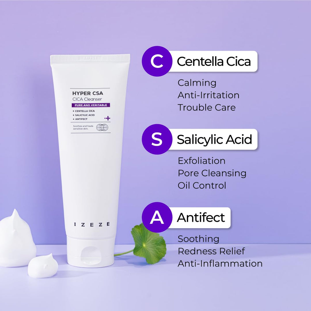 IZEZE Hyper CSA Cica Cleanser, 5.07 fl oz