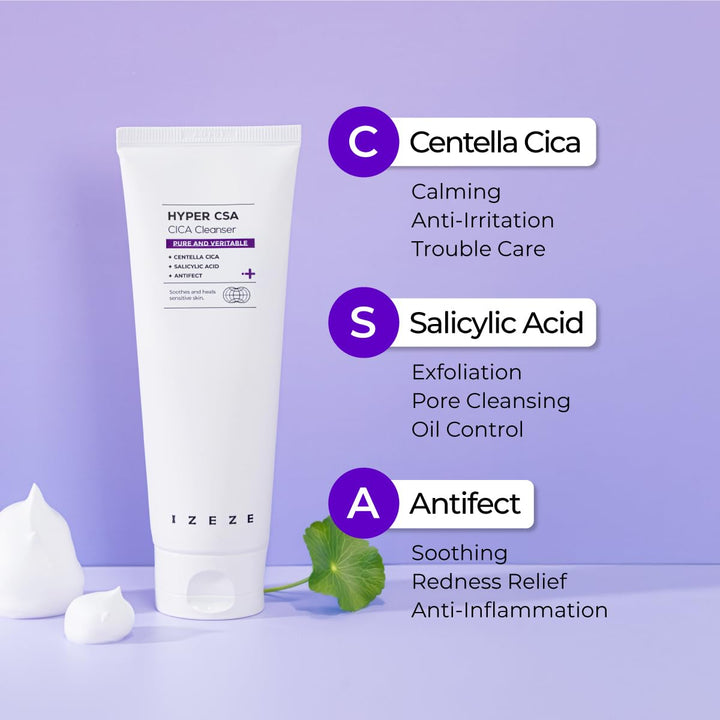 IZEZE Hyper CSA Cica Cleanser, 5.07 fl oz