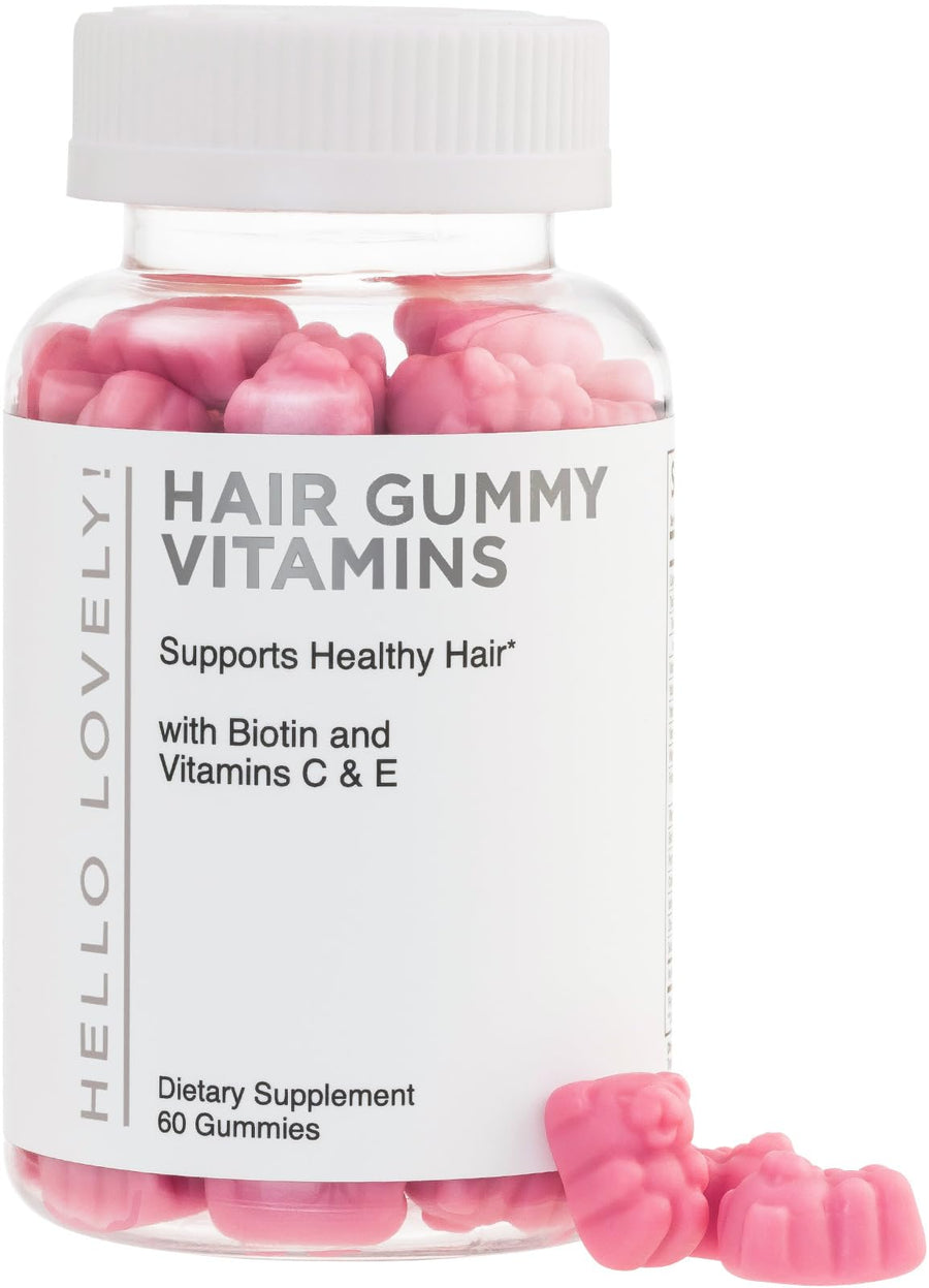 Hello Lovely! Hair Vitamin Gummy, Berry Flavor, 120 Count