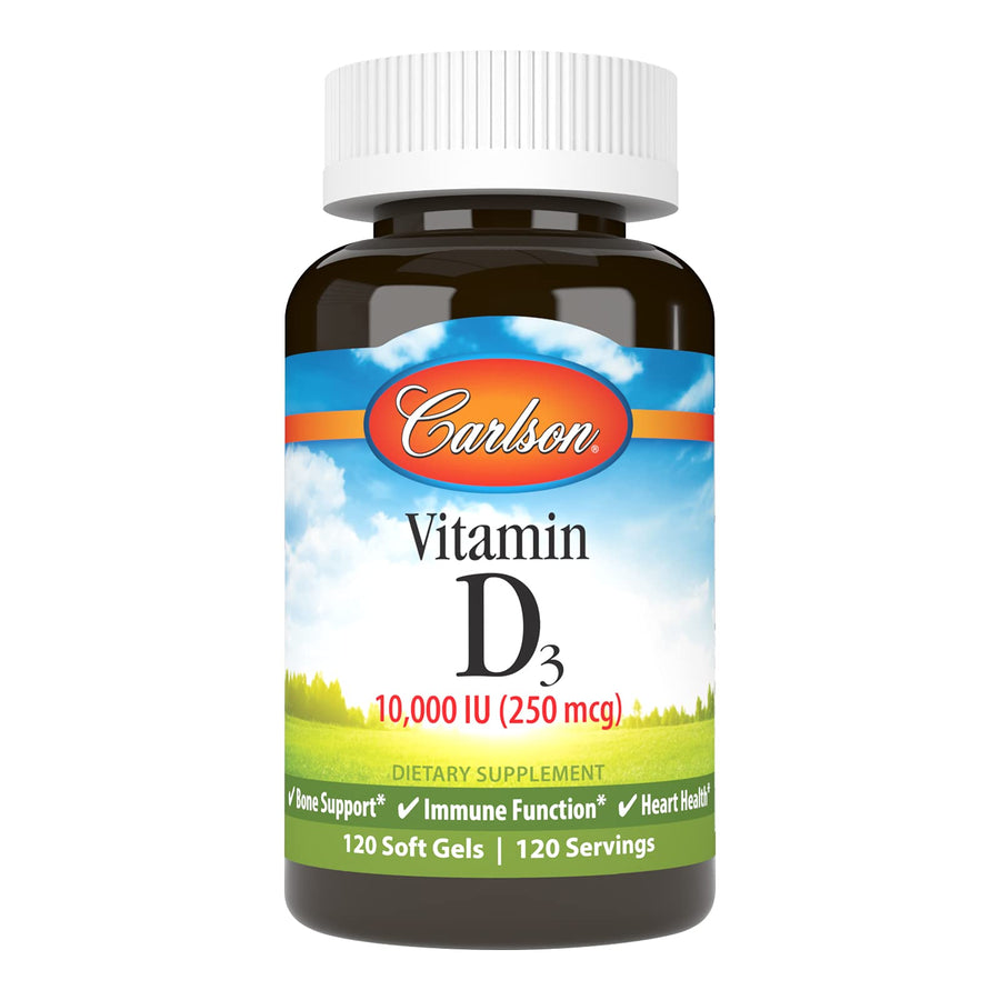 Carlson Vitamin D3 Softgels, 10000 IU, 120 Count