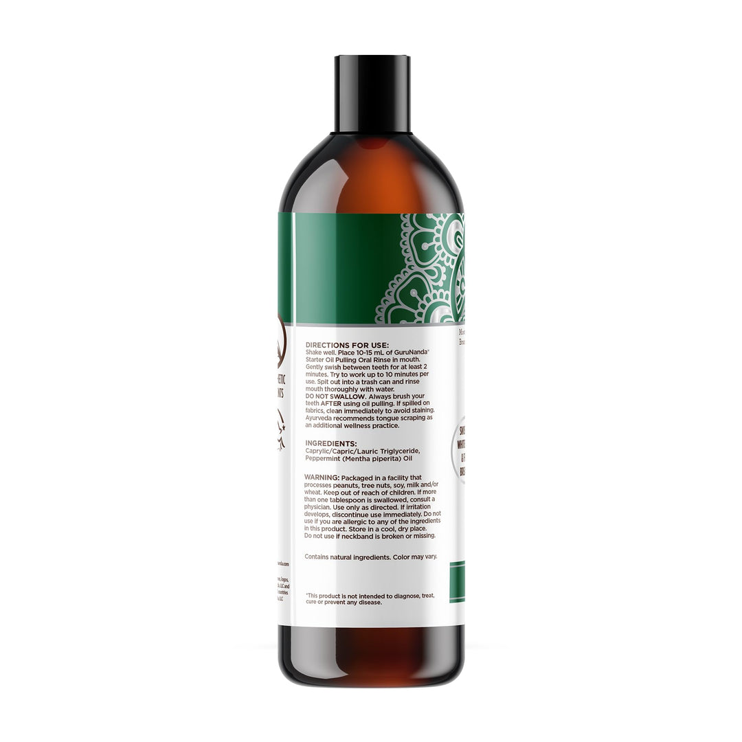 GuruNanda Oil Pulling, Coconut & Peppermint, 8 fl oz