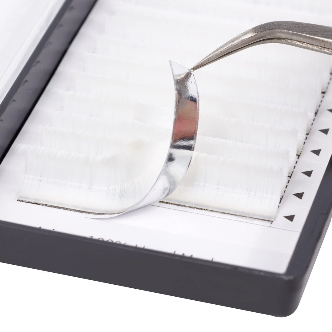 ACTROL Colored Eyelash Extensions, White D Curl, 8-15mm