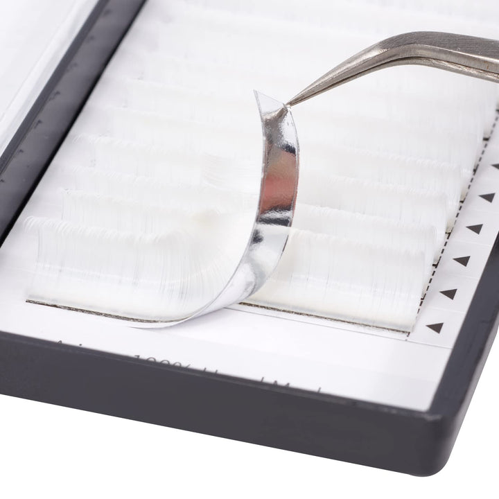 ACTROL Colored Eyelash Extensions, White D Curl, 8-15mm