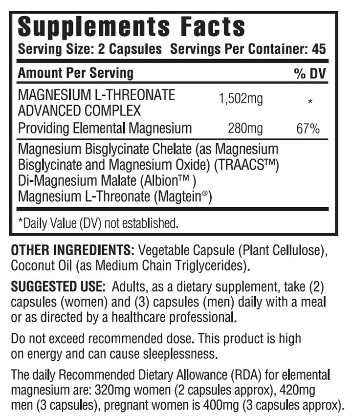 KAPPA NUTRITION Magnesium Complex Capsules, 90 Count