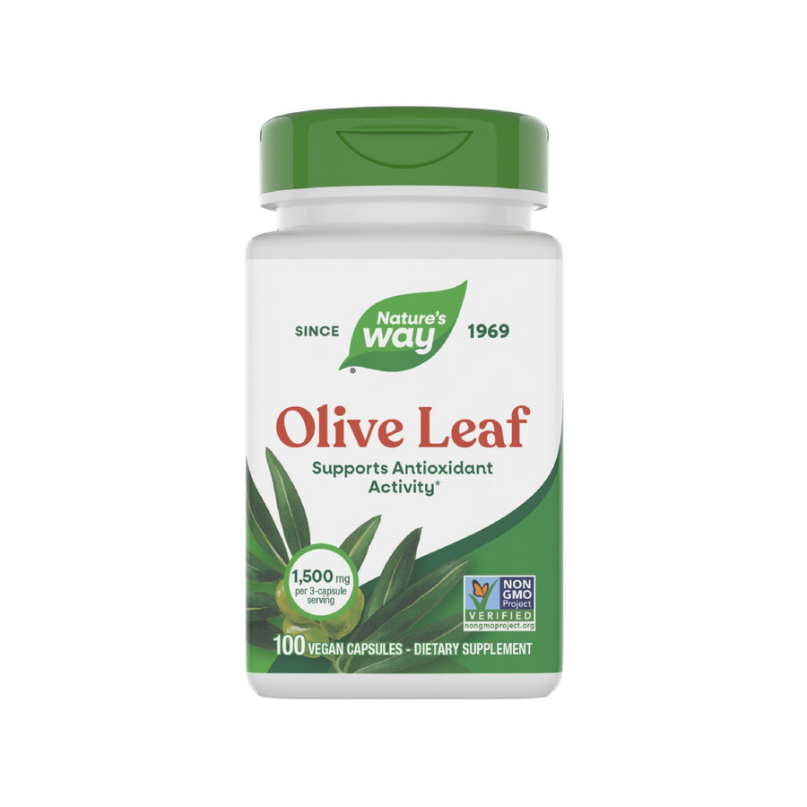 Nature's Way Olive Leaf Herbal Capsules, 1,500 mg, 100 Count