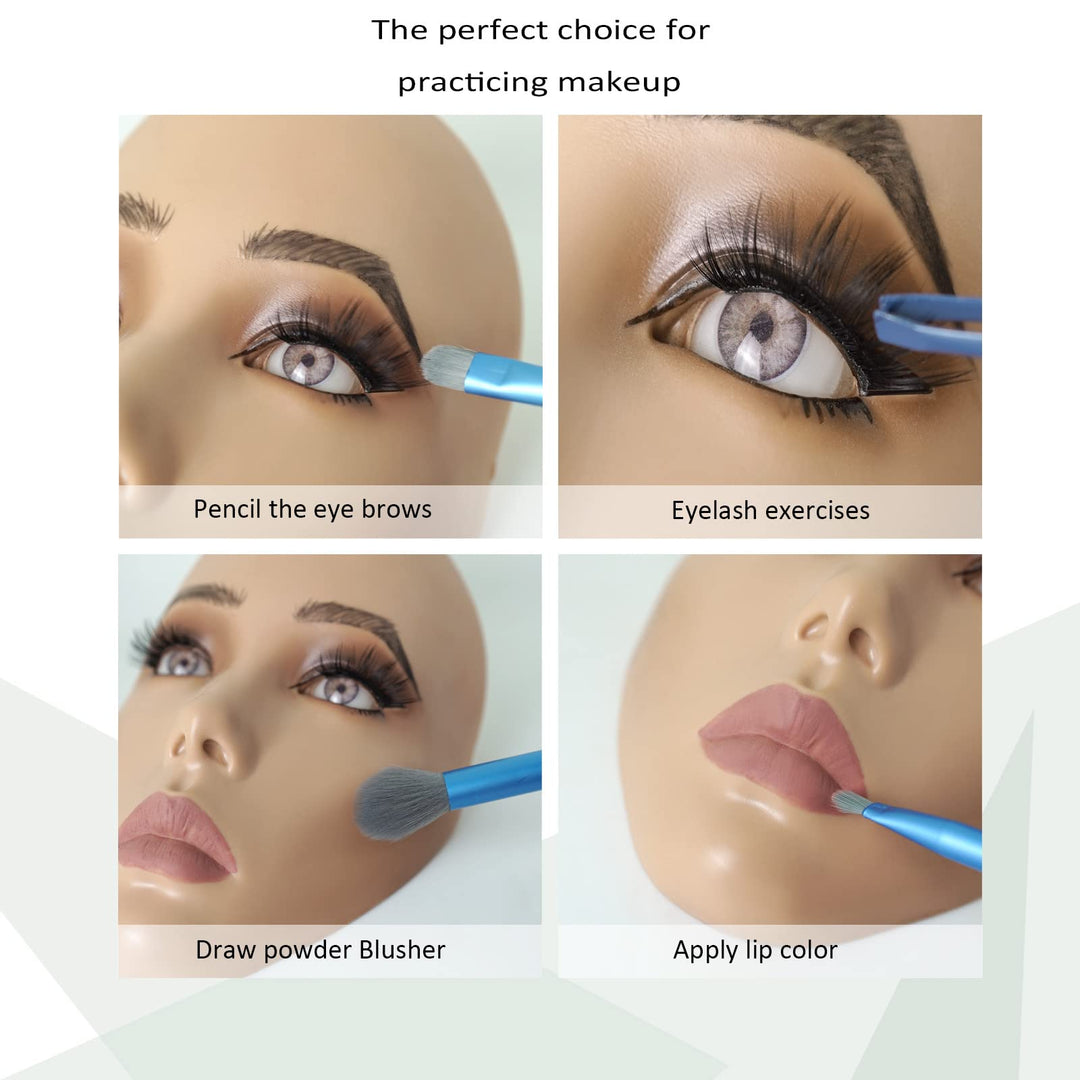 getpuchra Makeup Practice Face Board, Silicone Mannequin
