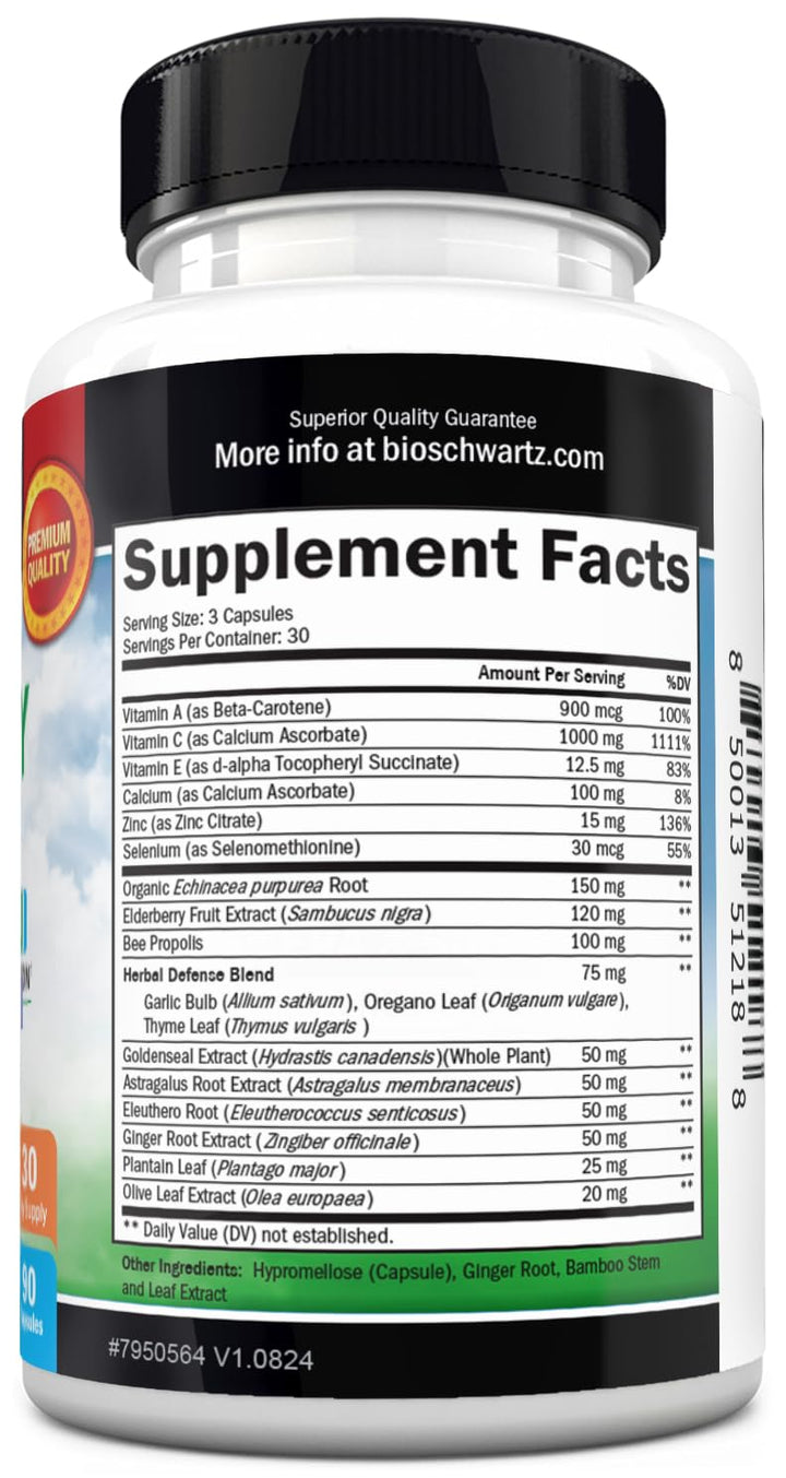 BioSchwartz Immunity Boost Supplement, 90 Count