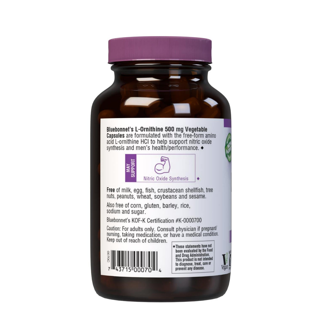 Bluebonnet L-Ornithine, 500 mg, 100 Count