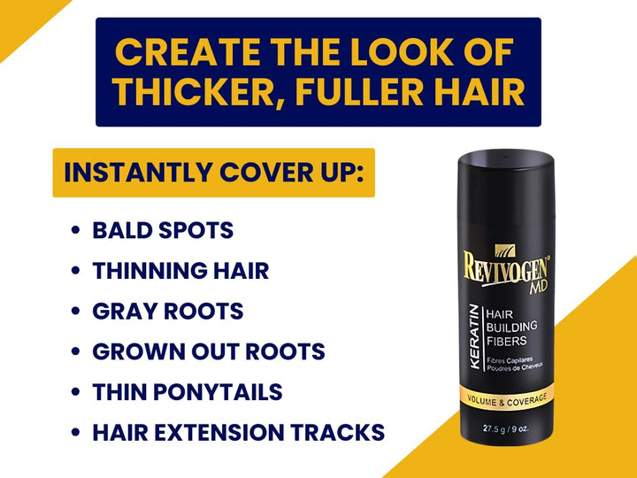 Revivogen MD Keratin Hair Building Fibers, Medium Brown, 0.9 oz