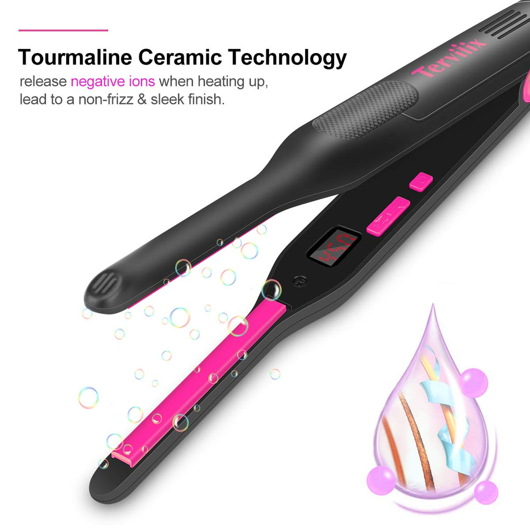 Terviiix Pencil Flat Iron, 3/10 in, Black