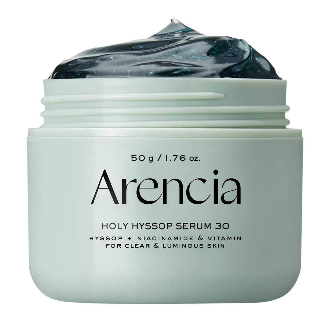 ARENCIA Glow Hyssop Overnight Face Mask Serum, 30% Vitamin A C E, 10% Niacinamide, Peptides