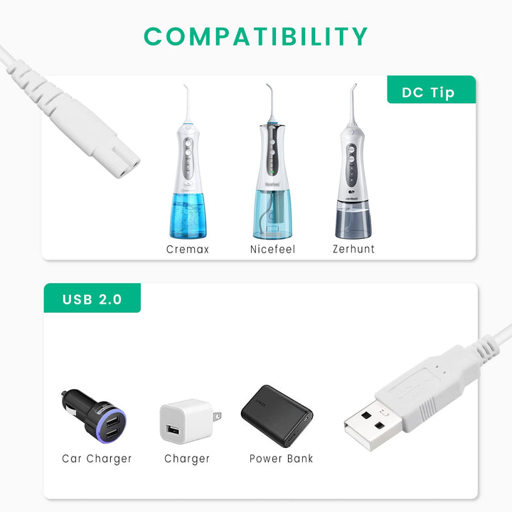 Smays Water Flosser Charger Cord