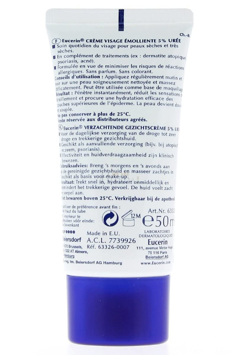 Eucerin Urea Smoothing Face Cream, 5%, 50 ml