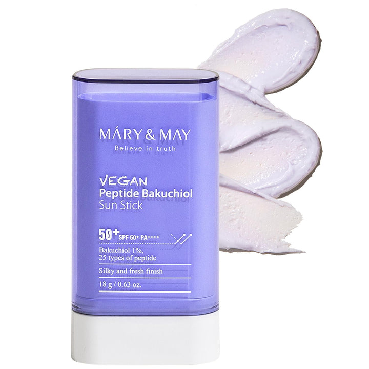 Mary&May Vegan Peptide Bakuchiol Sun Stick, SPF50+ PA++++, 18 g