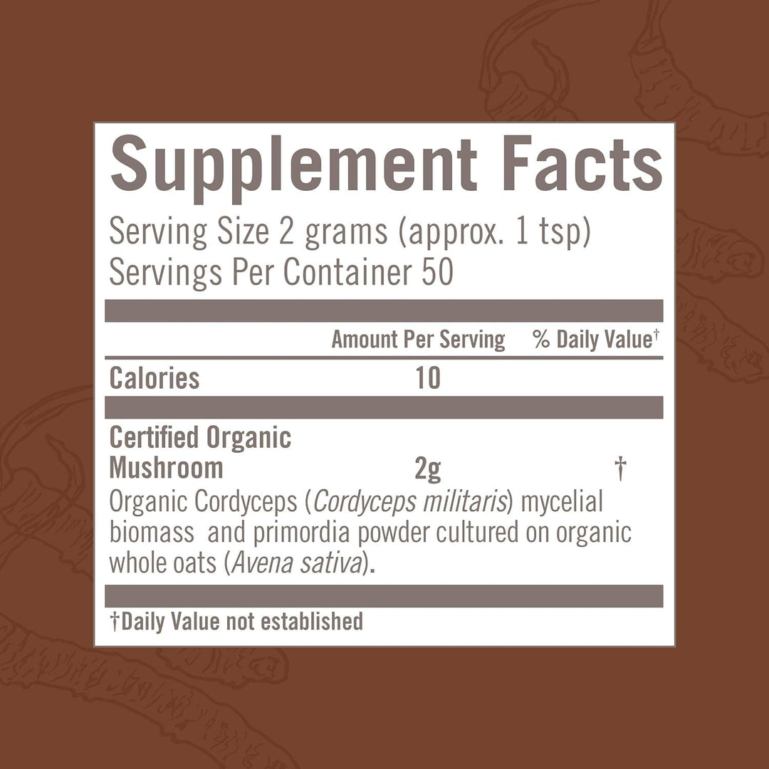 Om Mushroom Superfood Cordyceps Organic Mushroom Powder, 100 g