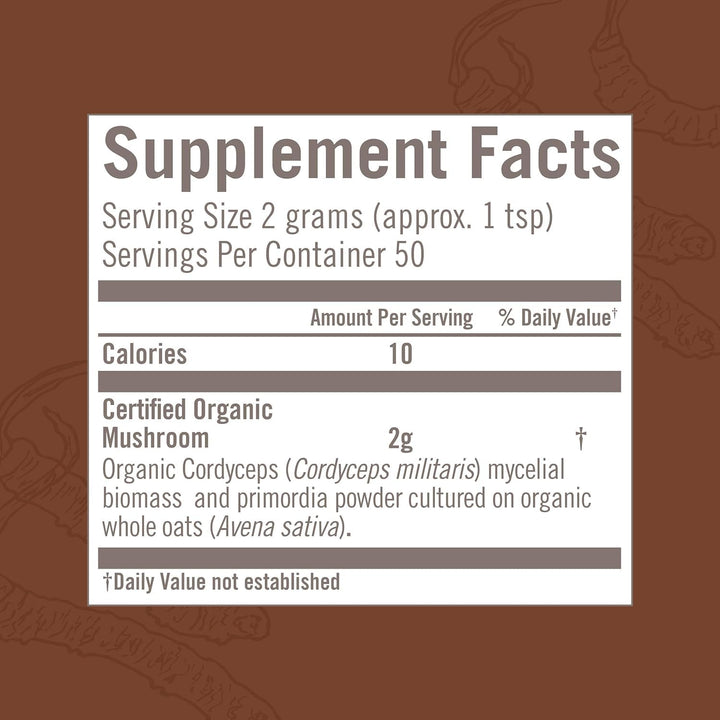 Om Mushroom Superfood Cordyceps Organic Mushroom Powder, 100 g