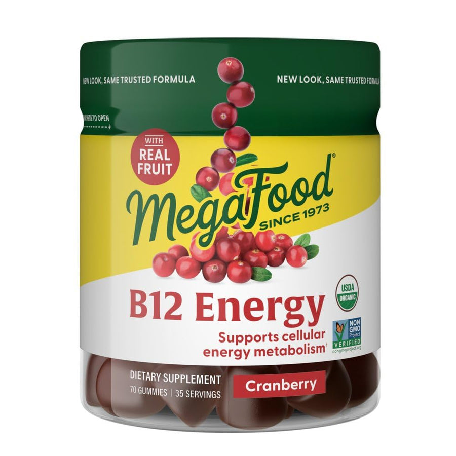 Megafood Vitamin B12 Energy Gummies, Cranberry, 70 Count
