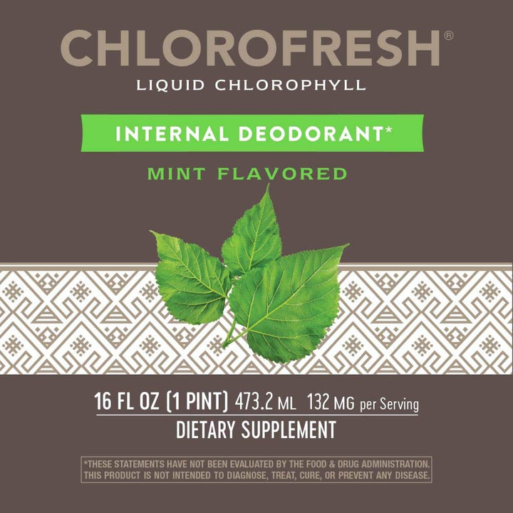 Nature's Way Chlorofresh Liquid Chlorophyll, Natural Mint, 16 fl oz, Pack of 2