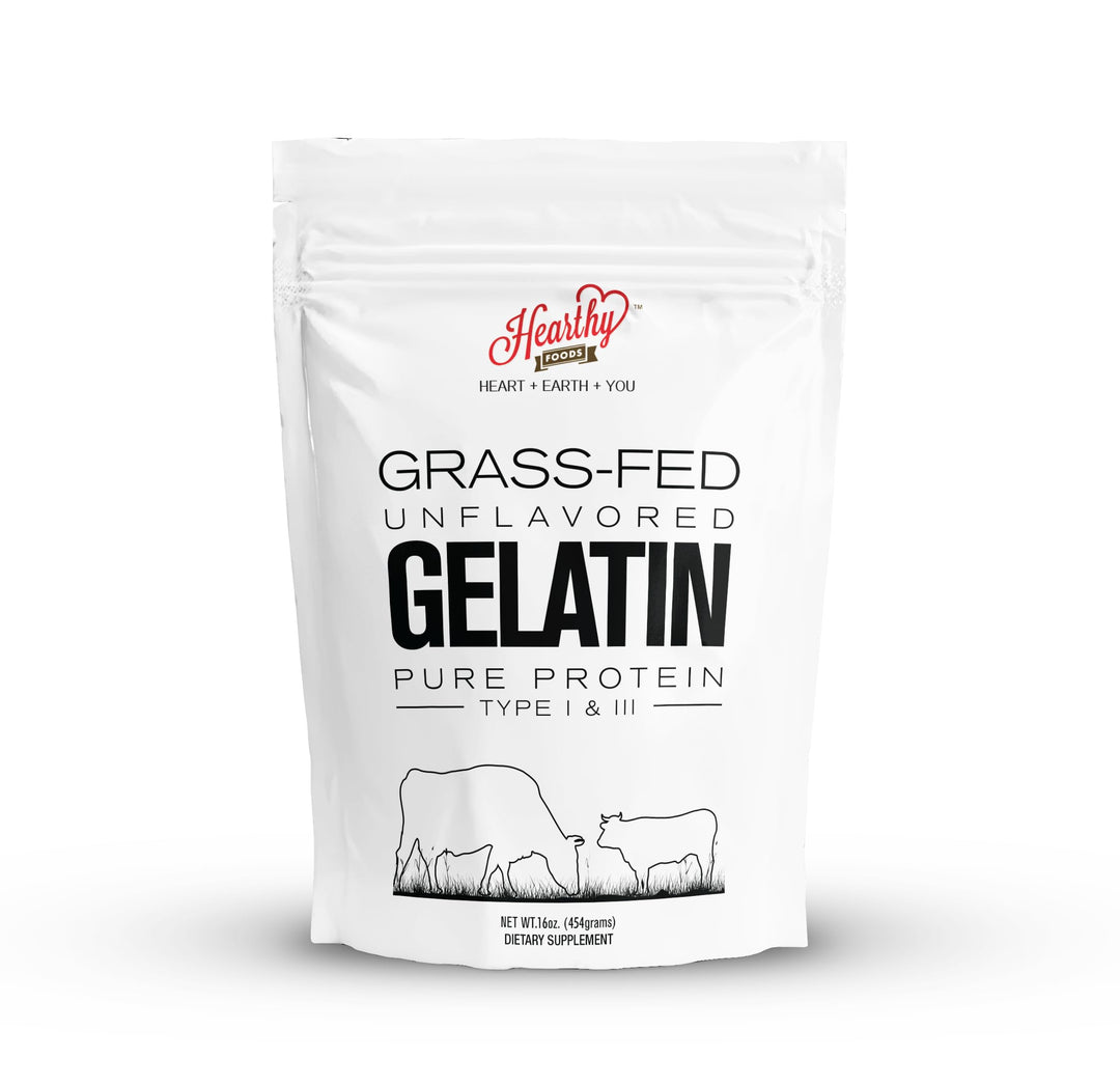 Hearthy Foods Beef Gelatin Powder, Unflavored, 16 oz