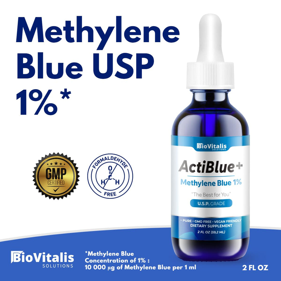 Biovitalis Solutions Actiblue+ Methylene Blue, 1%, 2 fl oz