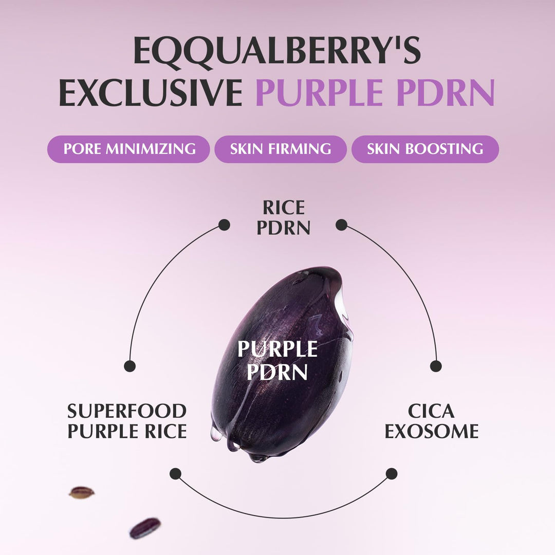 EQQUALBERRY Purple PDRN Pore Minimizing Serum, 1.01 fl oz