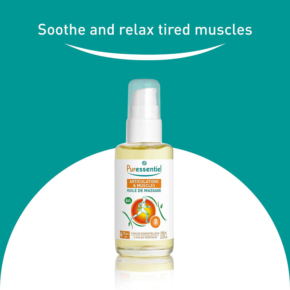 Puressentiel Muscle Relaxing Organic Massage Oil, 100 ml