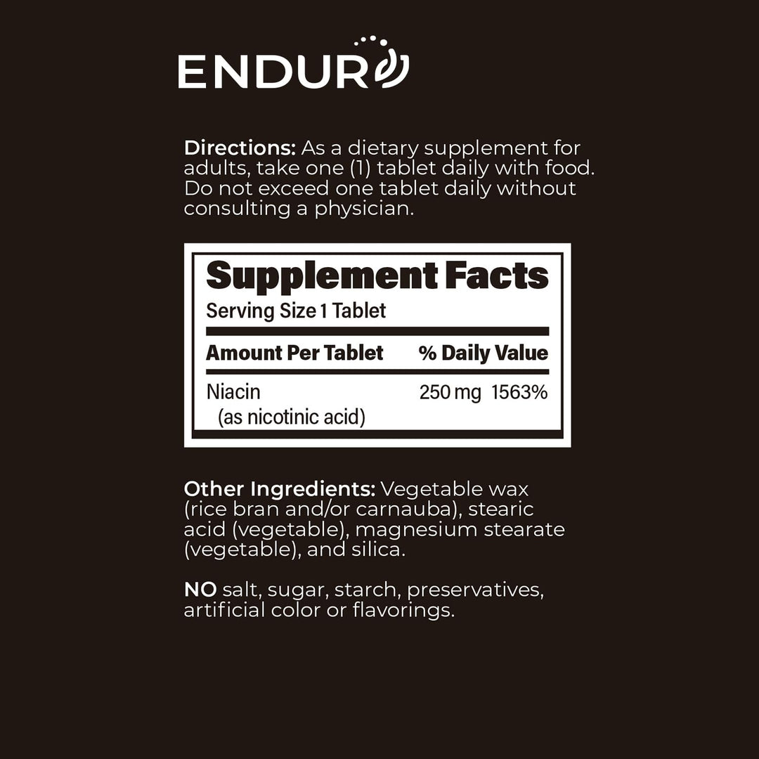 Endurance Products Endur-Acin Niacin, 250 mg, 190 Count