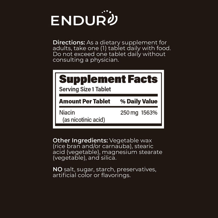 Endurance Products Endur-Acin Niacin, 250 mg, 190 Count