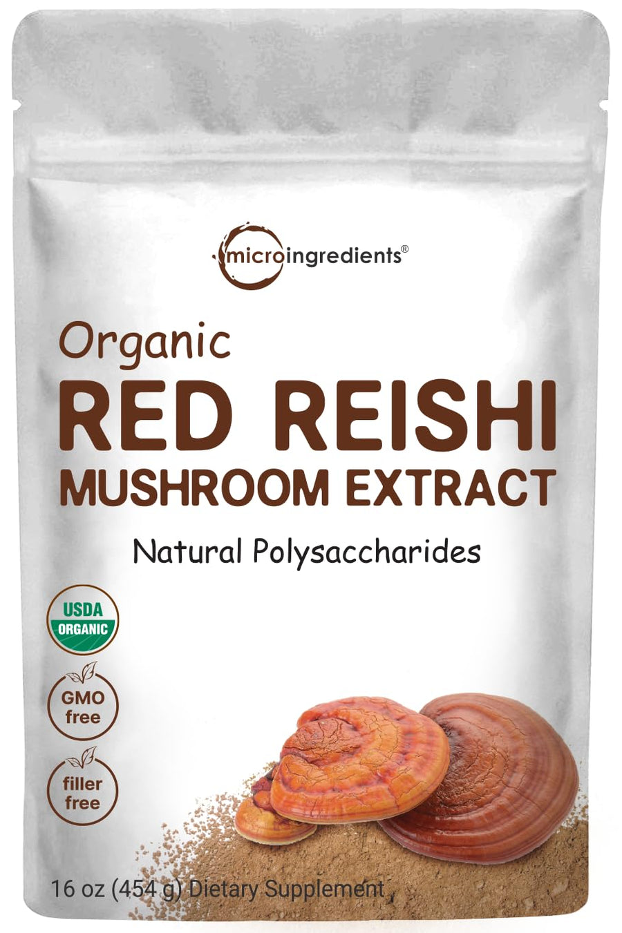 Micro Ingredients Organic Reishi Mushroom Extract Powder, 16 oz