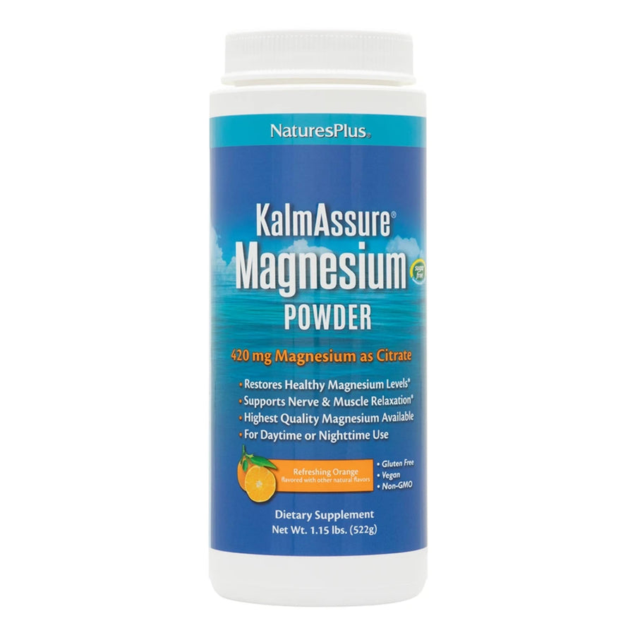 Nature's Plus KalmAssure Magnesium Powder, Orange, 1.15 lb, Pack of 2