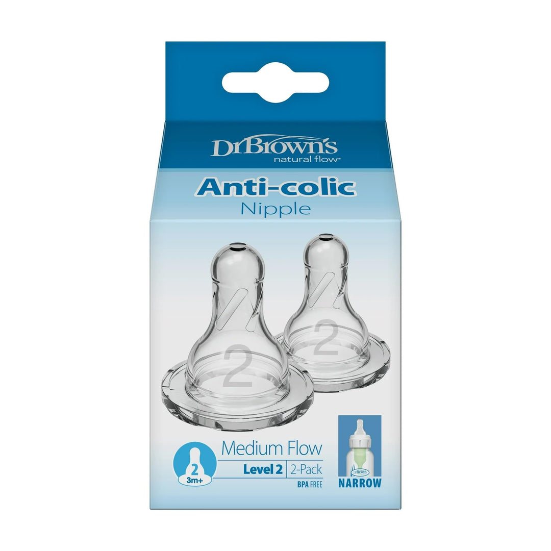 Dr. Brown's Natural Flow Level 2 Narrow Nipple, 2 Count