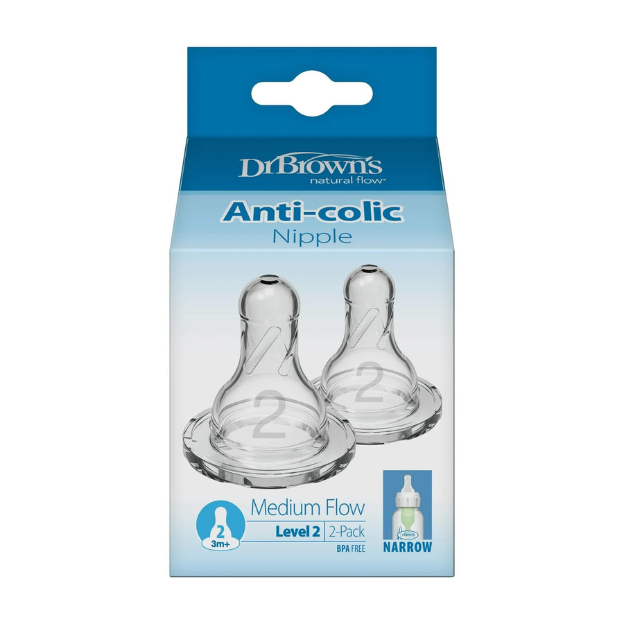 Dr. Brown's Natural Flow Level 2 Narrow Nipple, 2 Count