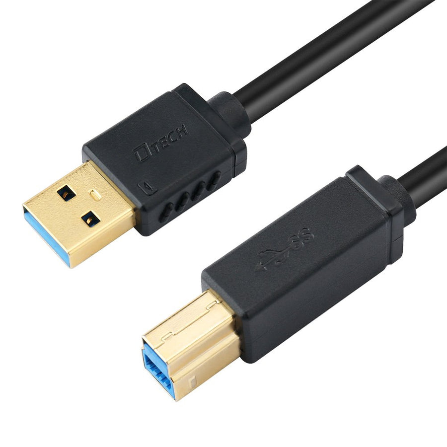 DTech USB 3.0 Cable, A Male to B Male, 6 ft