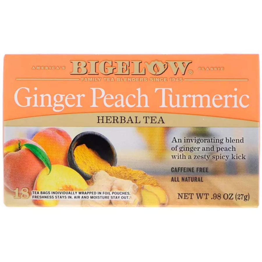 Bigelow Tea Ginger Peach Turmeric, 27 g
