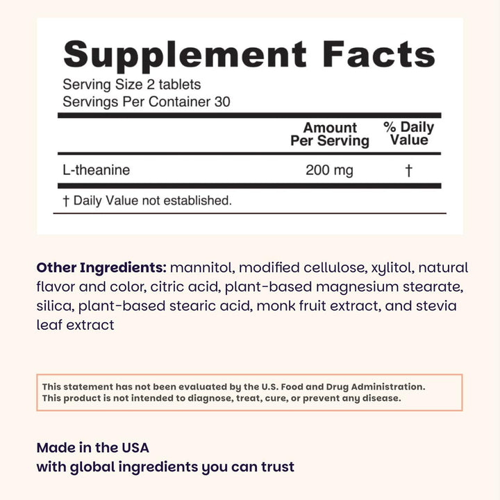EZ Melts L-Theanine, 200 mg