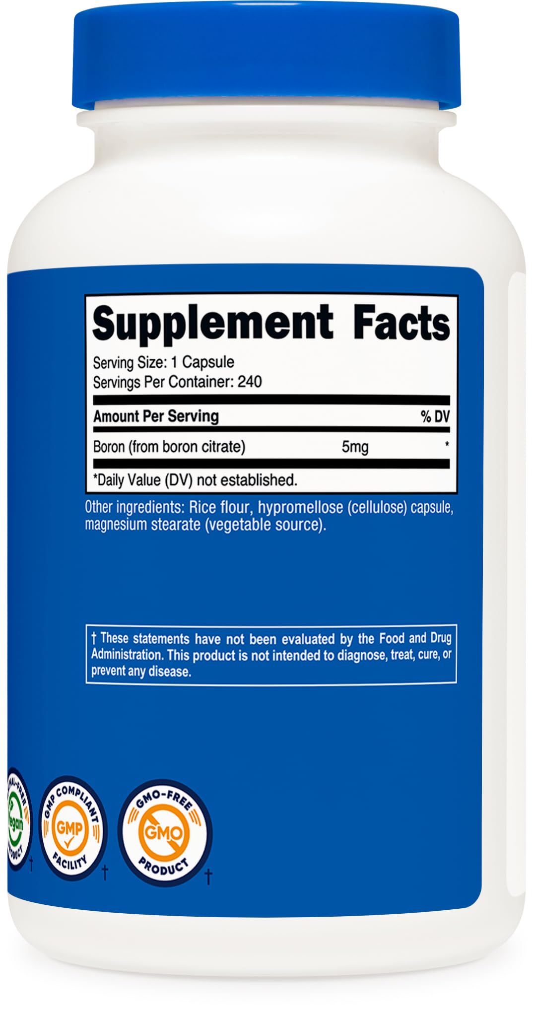 Nutricost Boron Capsules, 5 mg, 240 Count