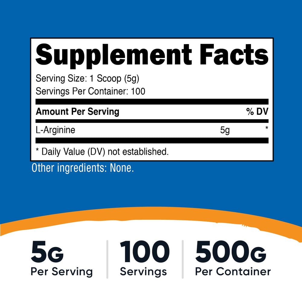 Nutricost L-Arginine Powder, 500 g
