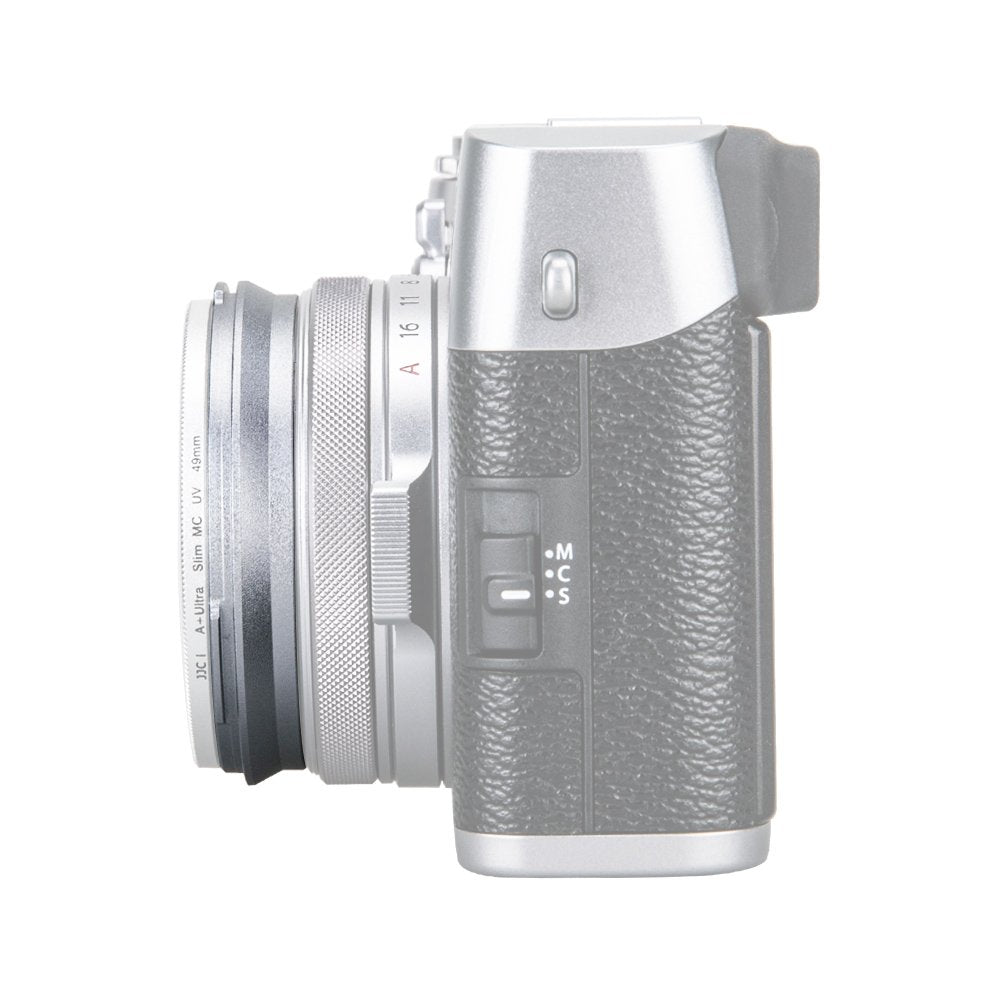 JJC AR-X100 Lens Filter Adapter Ring, Silver, 49mm