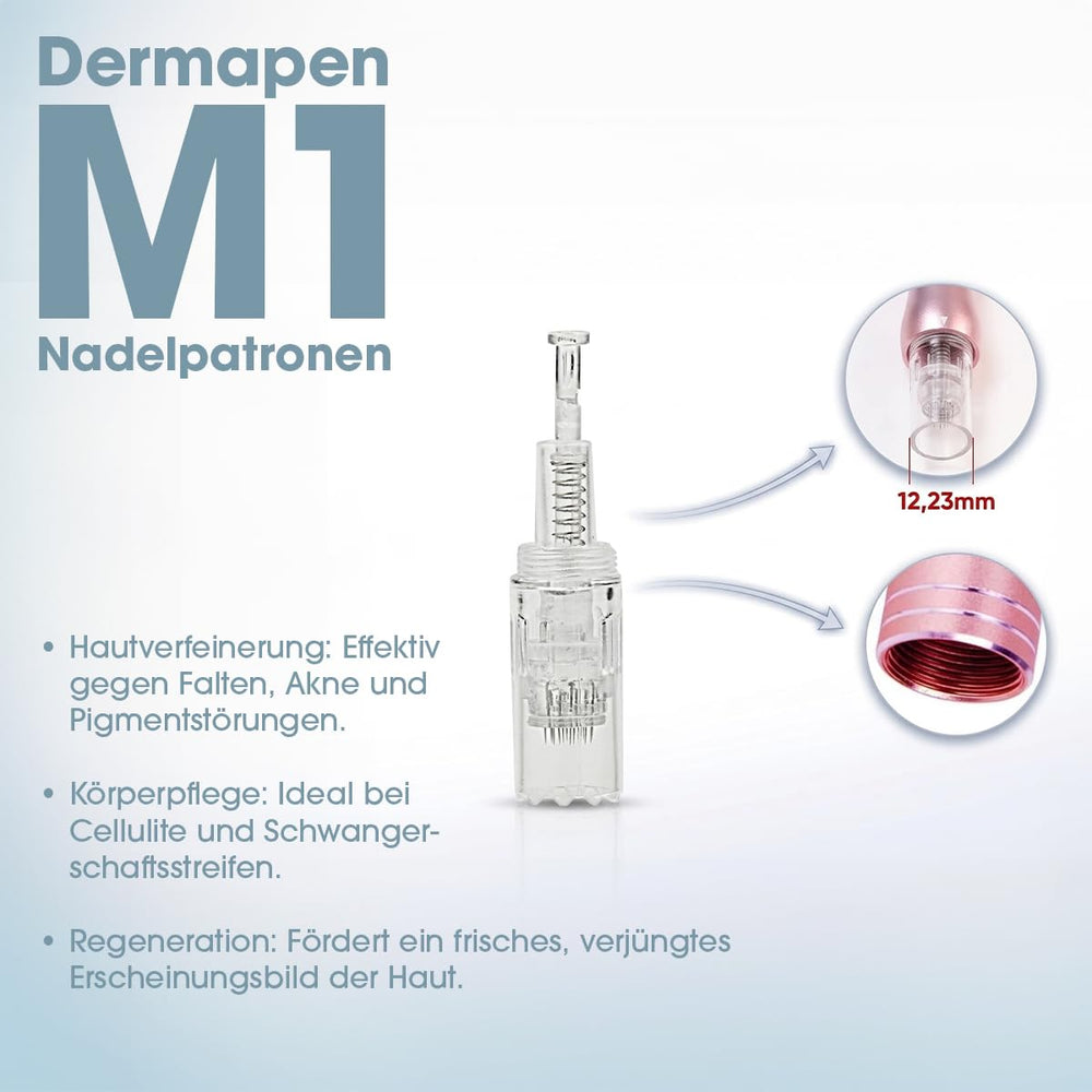 P-Beauty Cosmetic Accessories Dermapen M1 Needle Cartridges, 12 Pins, 20 Count