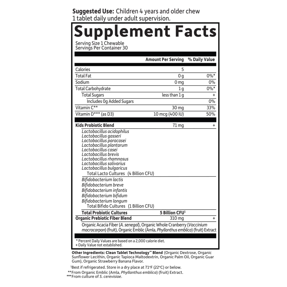 Garden of Life Dr. Formulated Kids+ Probiotic, StrawBanana