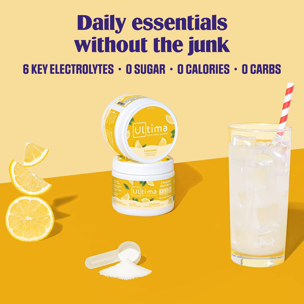 Ultima Replenisher Hydration Electrolyte Powder, Lemonade, 30 Servings